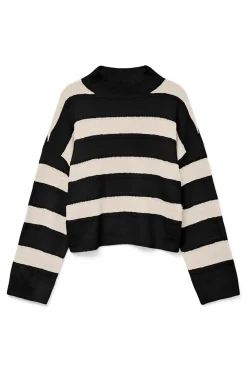 Camisola de malha de gola malha