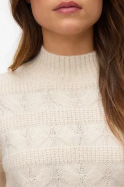Camisola de malha de gola malha