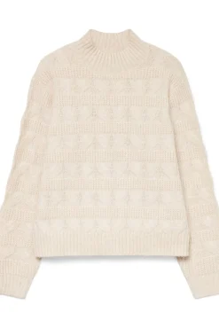Camisola de malha de gola malha