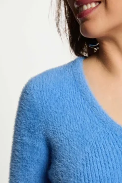 Camisola de malha de manga malha