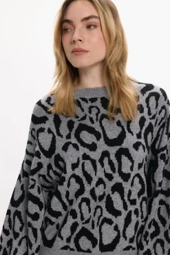 Camisola de malha de viscose estampado