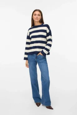 Camisola de malha fina com malha gola redonda