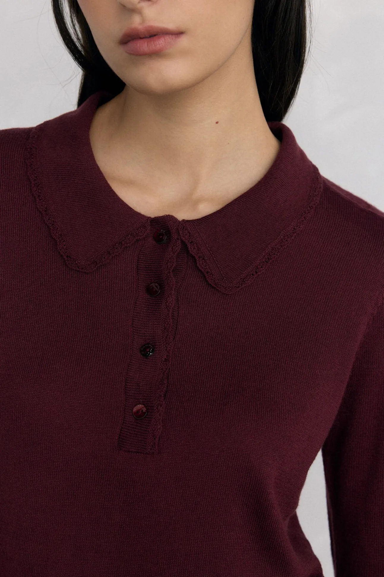 Camisola de malha gola polo