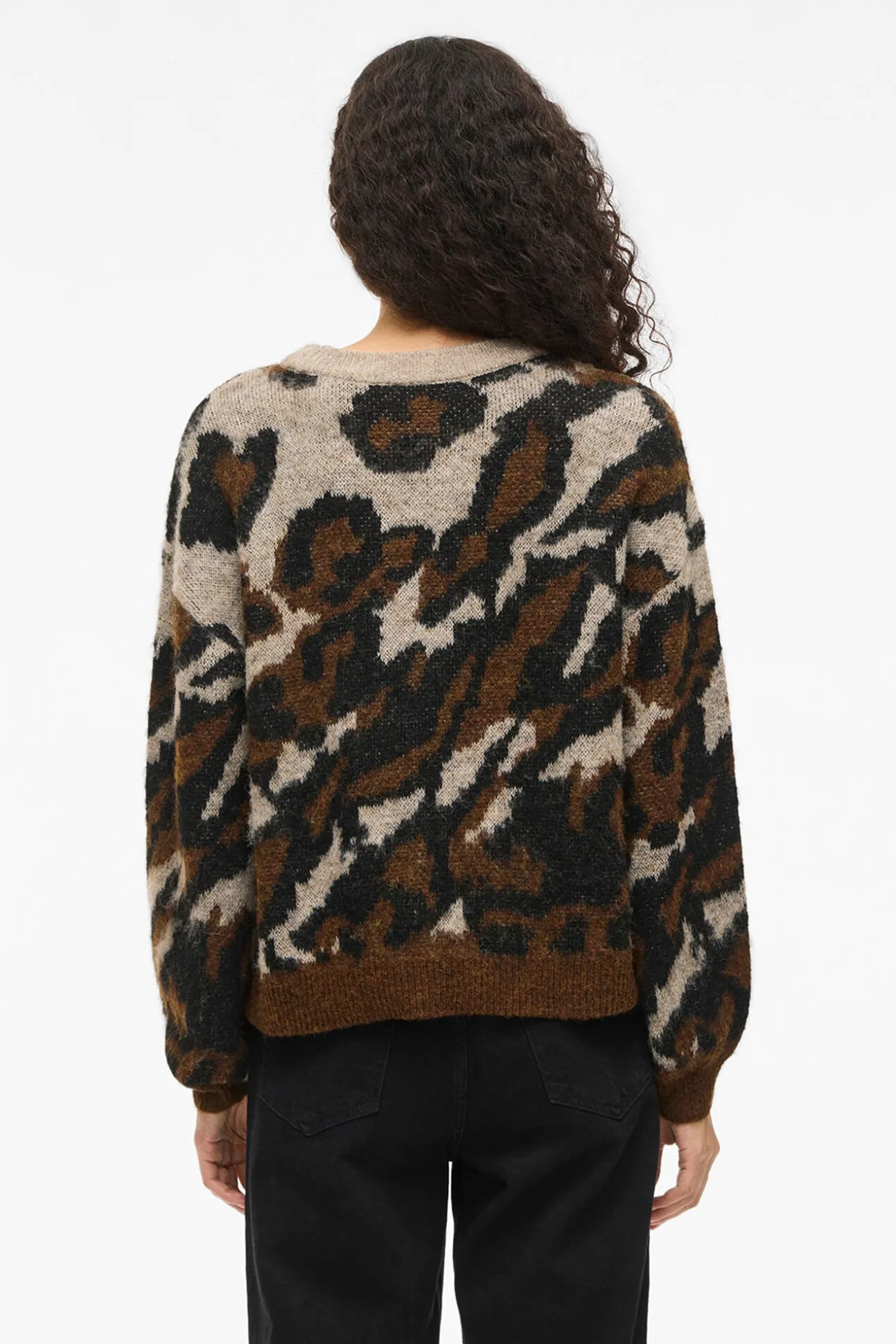 Camisola de malha jacquard com lã