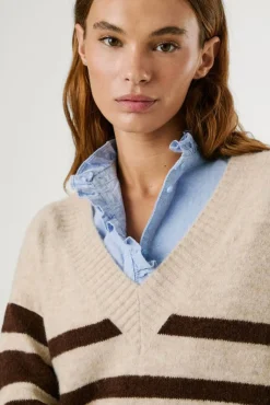 Camisola de malha listrada Cecil