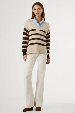 Camisola de malha listrada Cecil