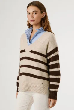 Camisola de malha listrada Cecil