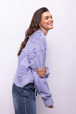 Camisola de malha patchwork