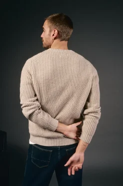 Camisola de malha pérola de lã
