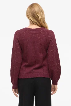 Camisola de malha vazada
