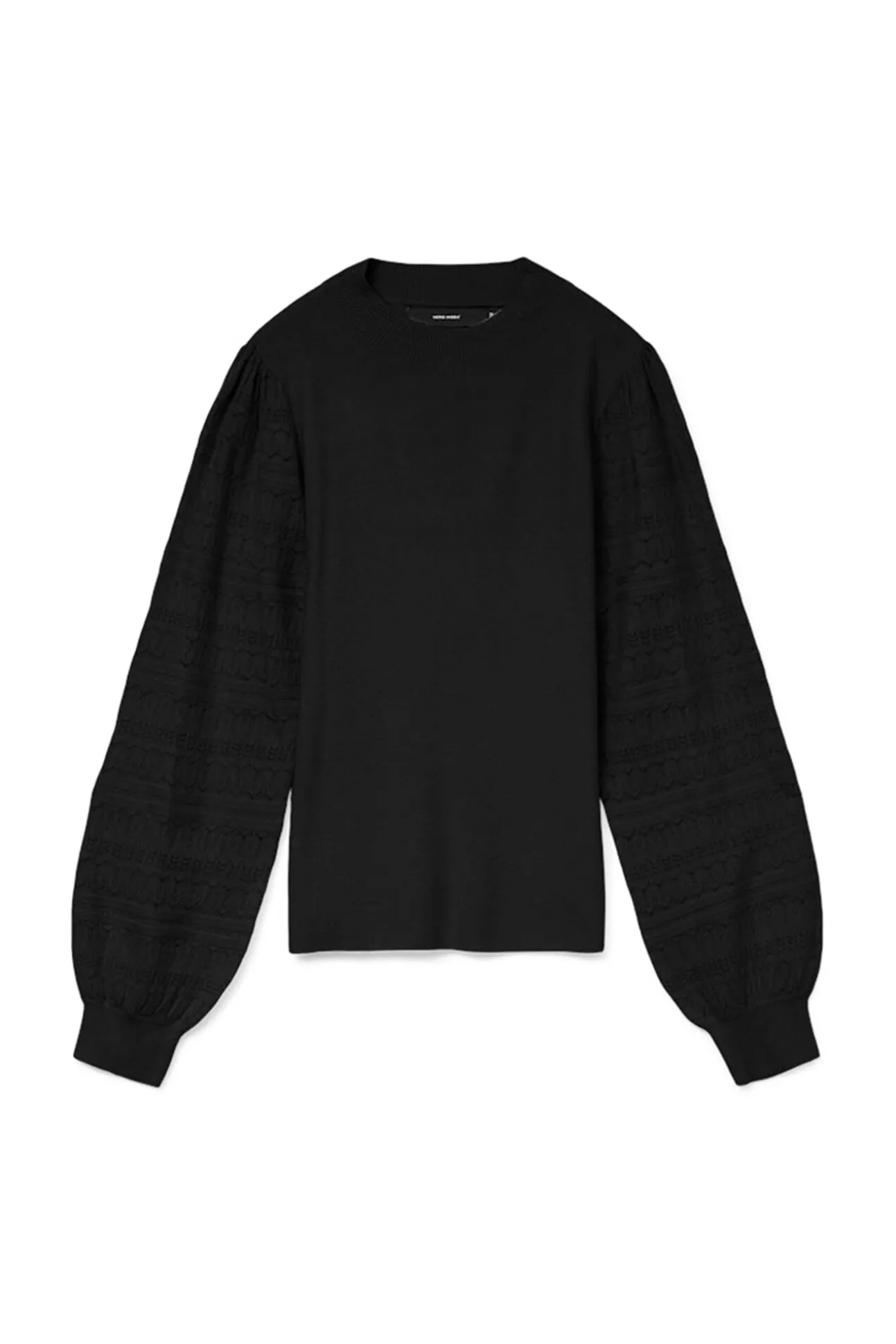 Camisola de manga com efeito de malha
