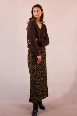 Camisola de manga comprida com renda em renda