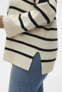 Camisola de manga comprida e gola em bico Curve