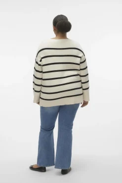Camisola de manga comprida e gola em bico Curve