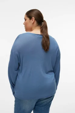 Camisola de manga comprida e gola em bico Curve