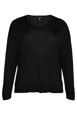 Camisola de manga comprida e gola em bico Curve