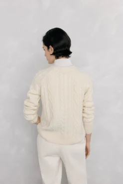 Camisola de oitos com cabo e torcido