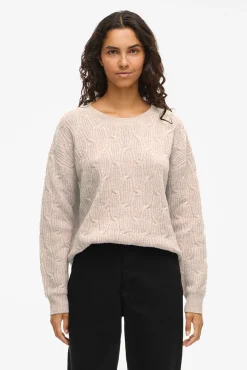 Camisola de oitos com gola redonda