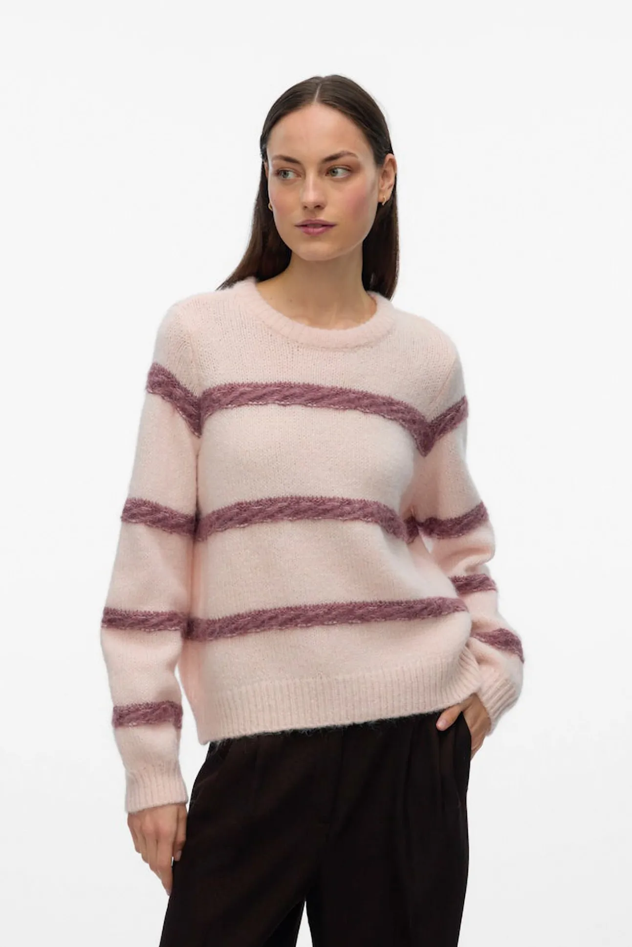 Camisola de riscas malha
