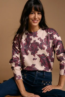 Camisola estampado lurex Isaline