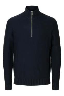 Camisola estruturada 100% algodão orgânico com meia fecho-éclair .