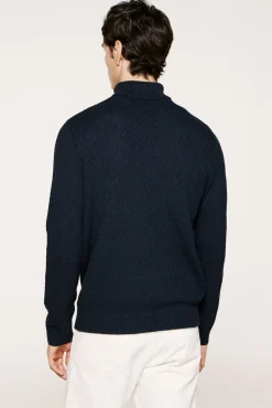 Camisola estruturado de gola alta 100% algodão orgânico
