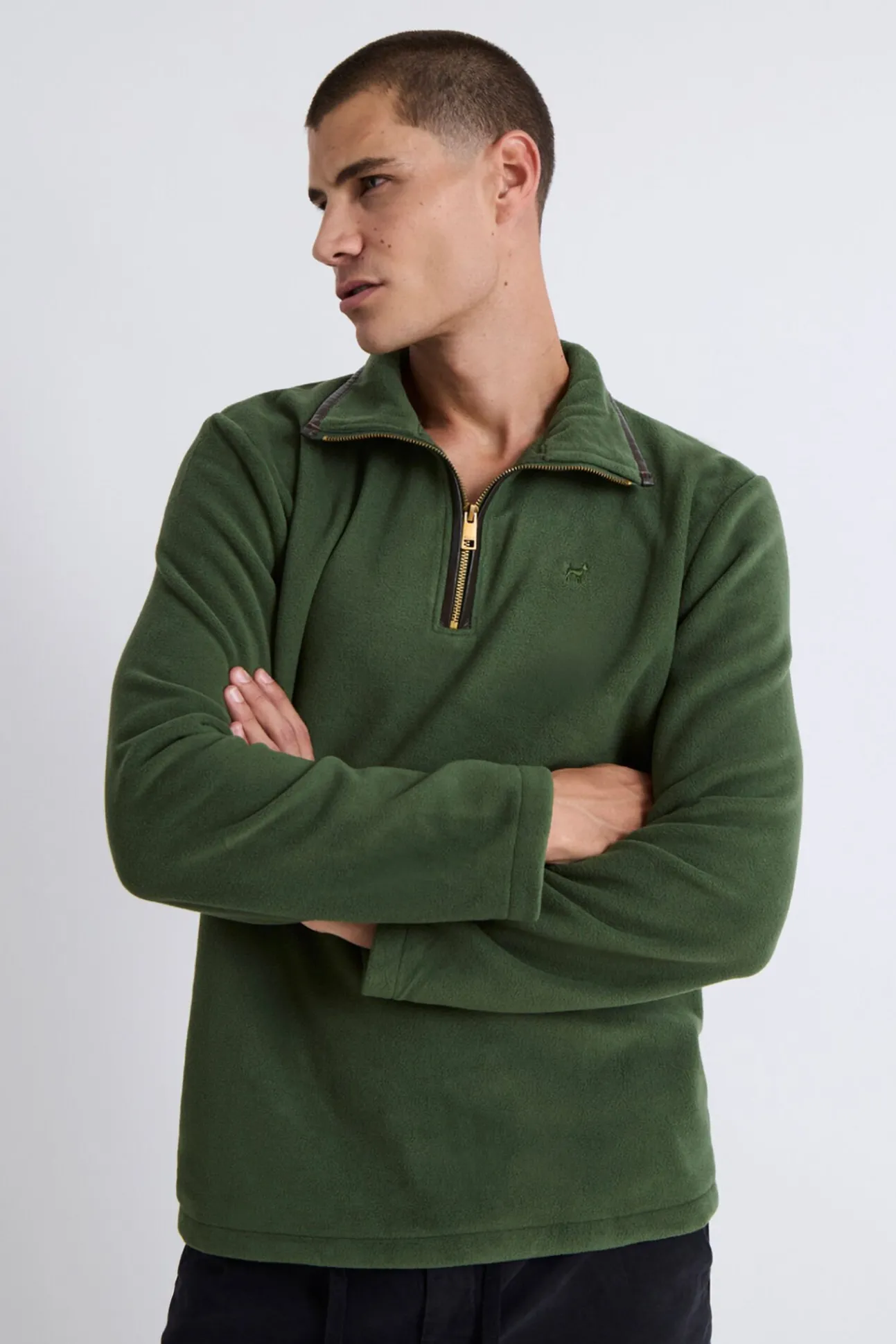 Camisola Fecho-Éclair com polar meia