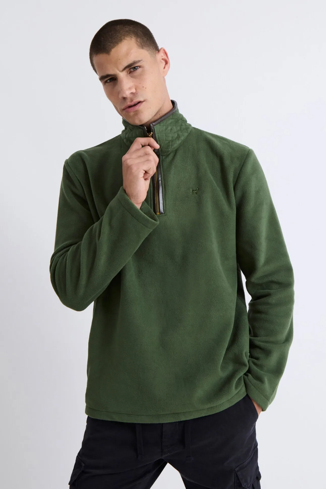 Camisola Fecho-Éclair com polar meia