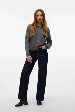 Camisola feminino de malha com lurex