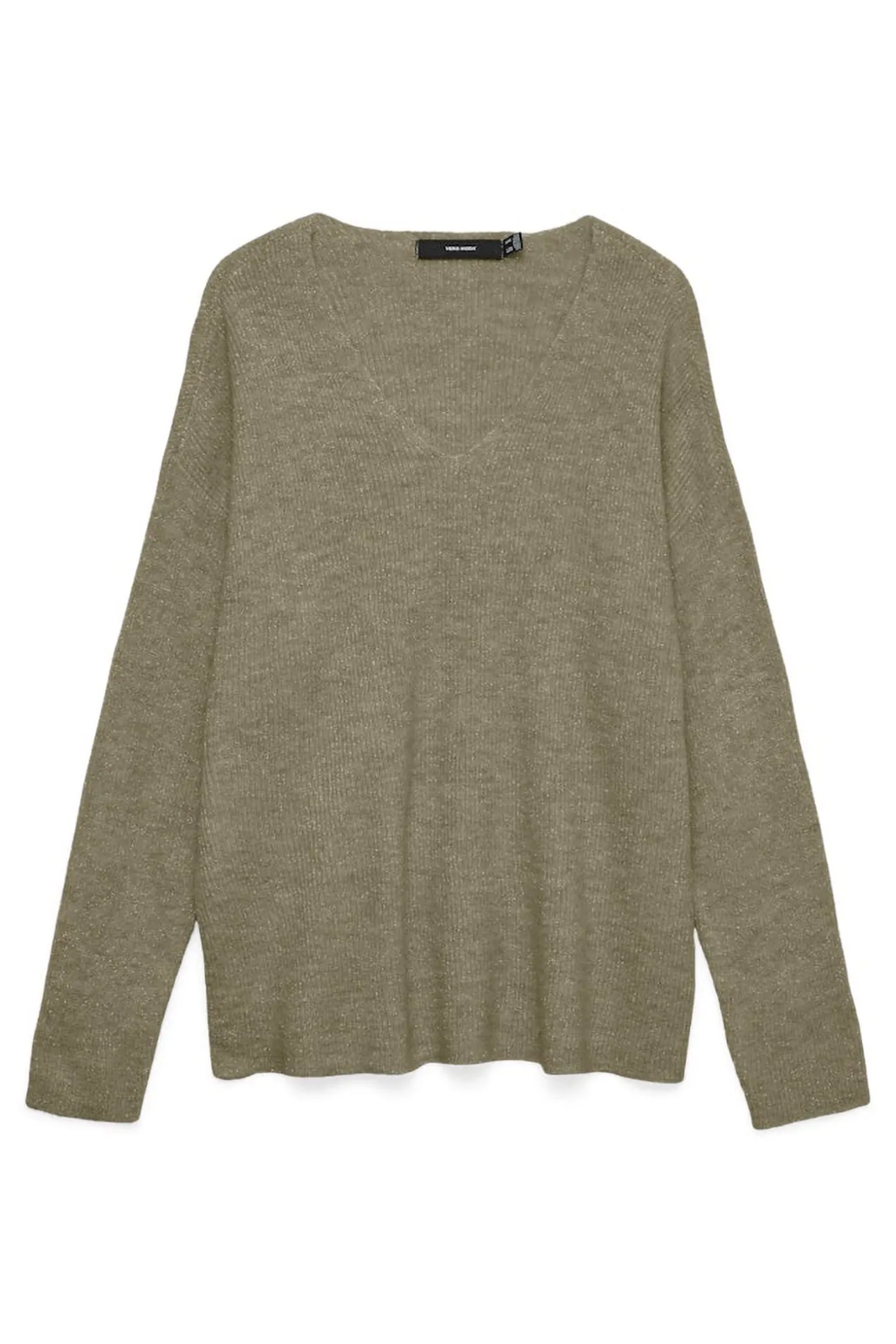 Camisola feminino de malha fina com glitter