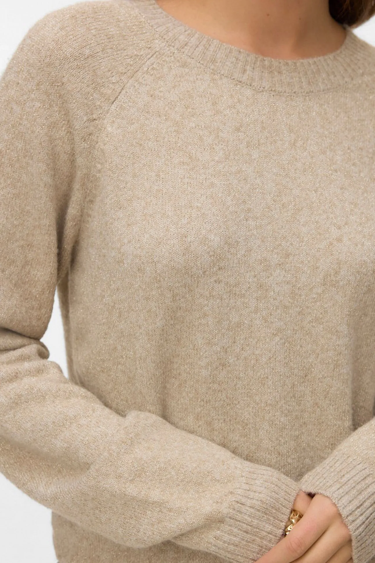 Camisola feminino de malha com lurex