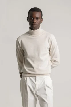 Camisola gola alta algodão