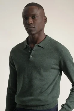Camisola gola em bico algodão
