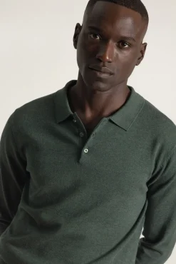 Camisola gola em bico algodão