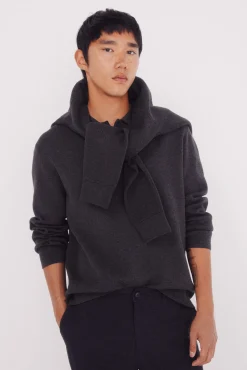 Camisola gola polo com botões