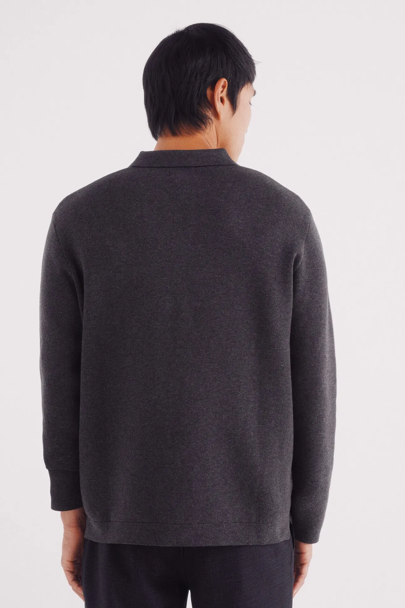 Camisola gola polo com botões