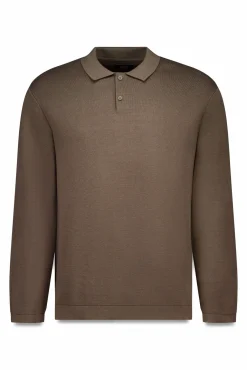 Camisola gola polo com botões