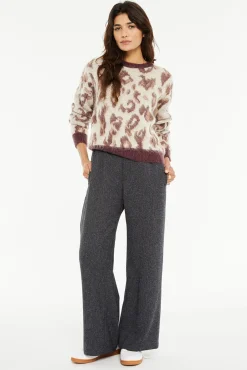 Camisola jacquard com estampa animal