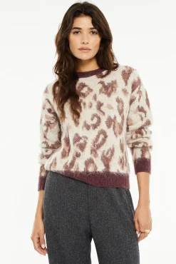 Camisola jacquard com estampa animal
