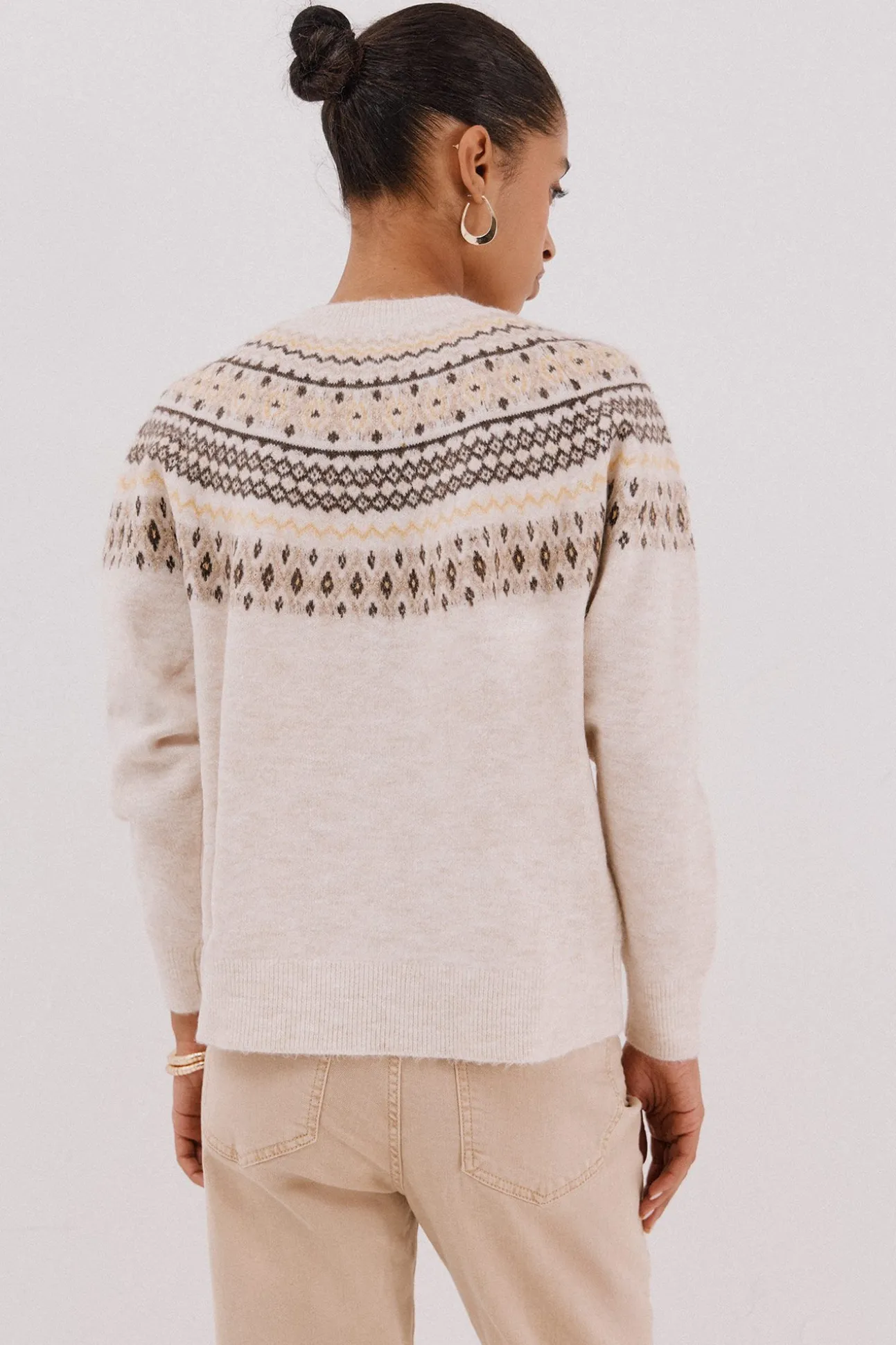 Camisola jacquard posicional