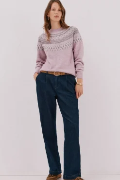 Camisola jacquard posicional