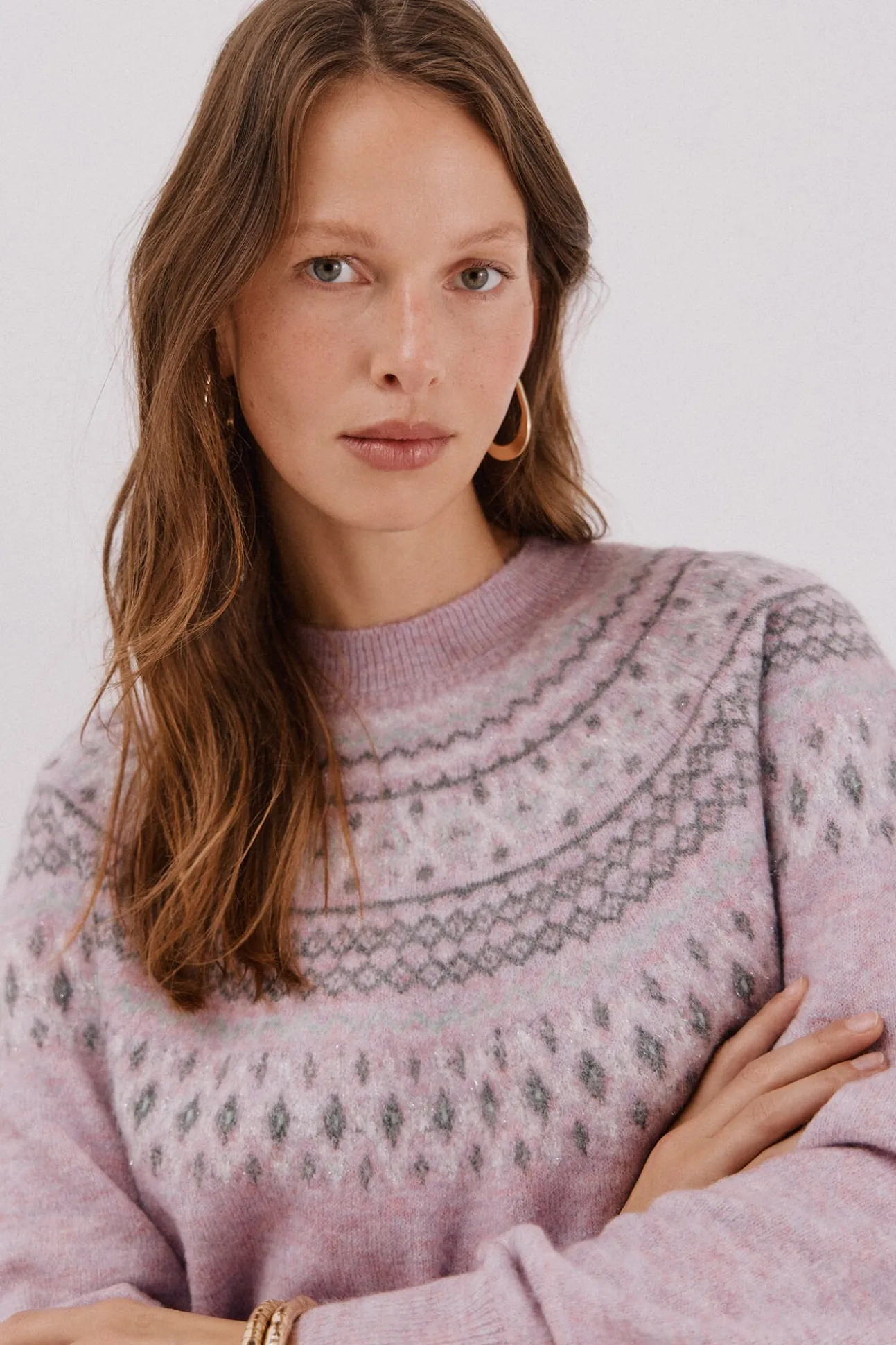 Camisola jacquard posicional