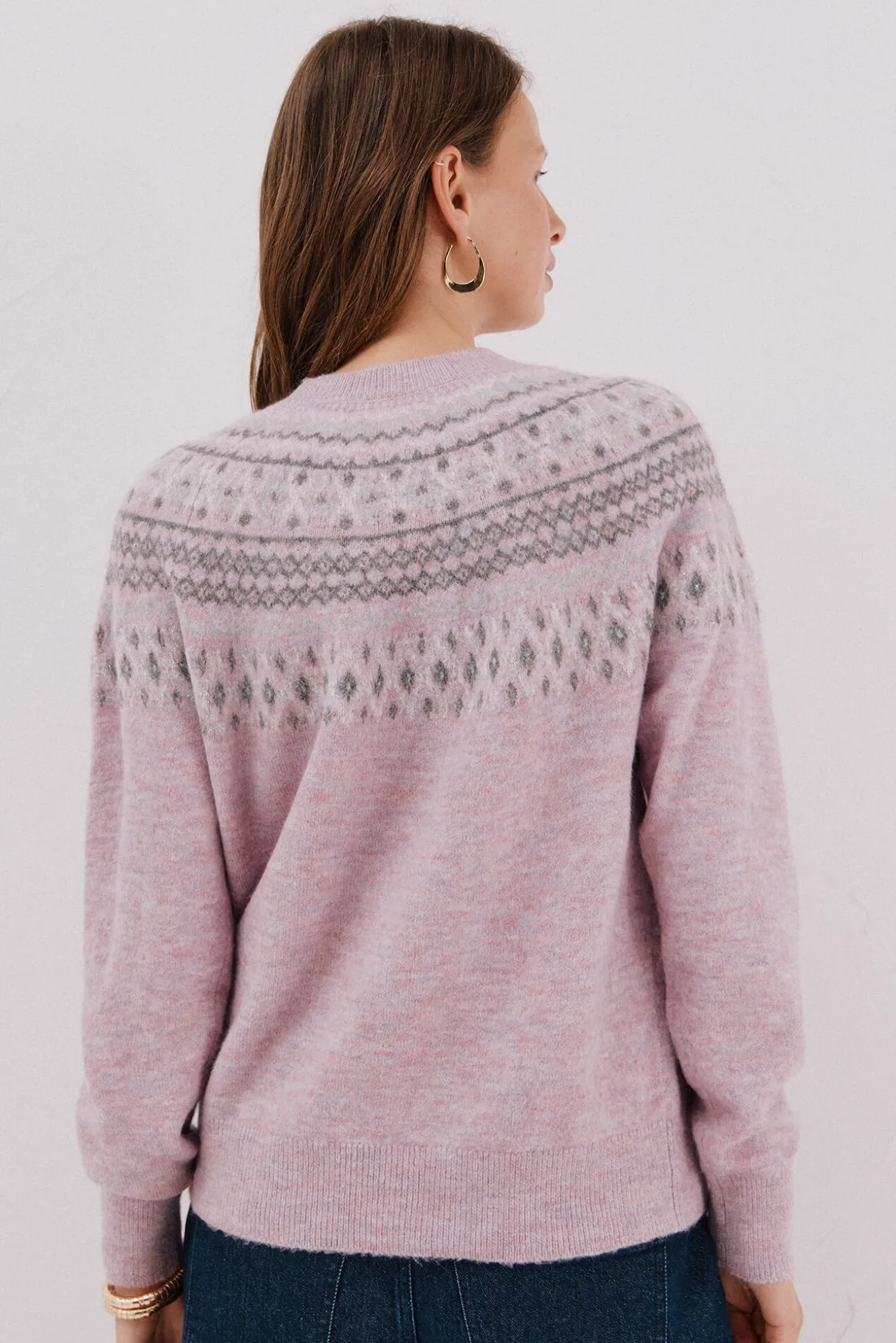 Camisola jacquard posicional