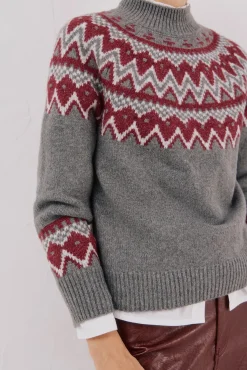 Camisola jacquard posicional.