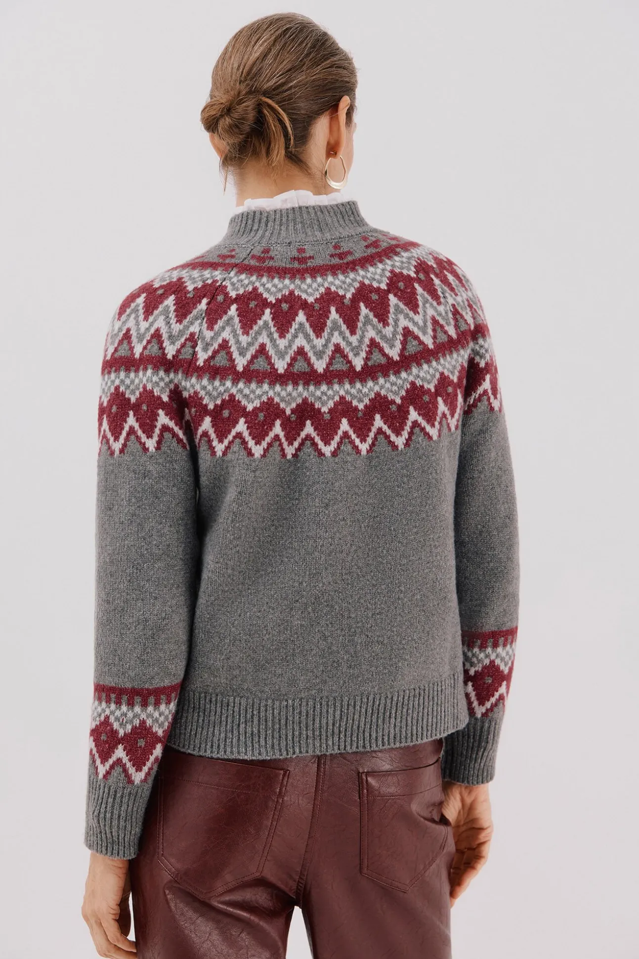 Camisola jacquard posicional.
