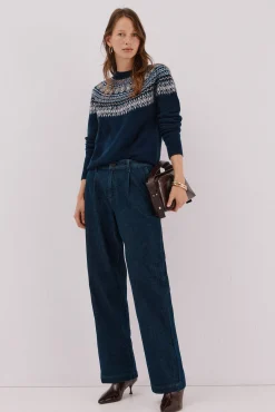 Camisola jacquard posicional