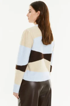 Camisola jacquard tricolor