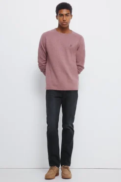 Camisola liso de gola alta