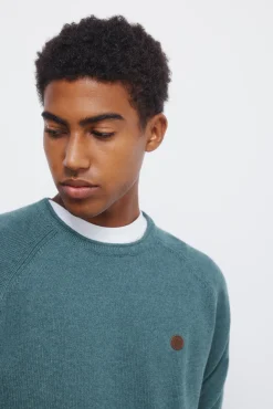 Camisola liso de gola alta