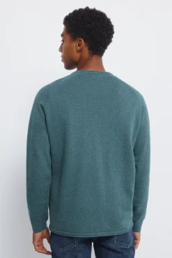 Camisola liso de gola alta